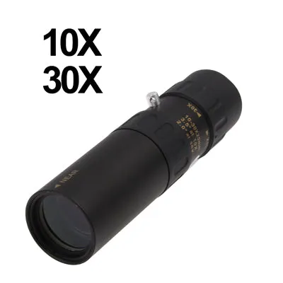 10-30 x 25mm Telescope Monocular for Backpacking / Hiking(Black)