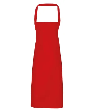 100 Organic Cotton Bib Apron | Red