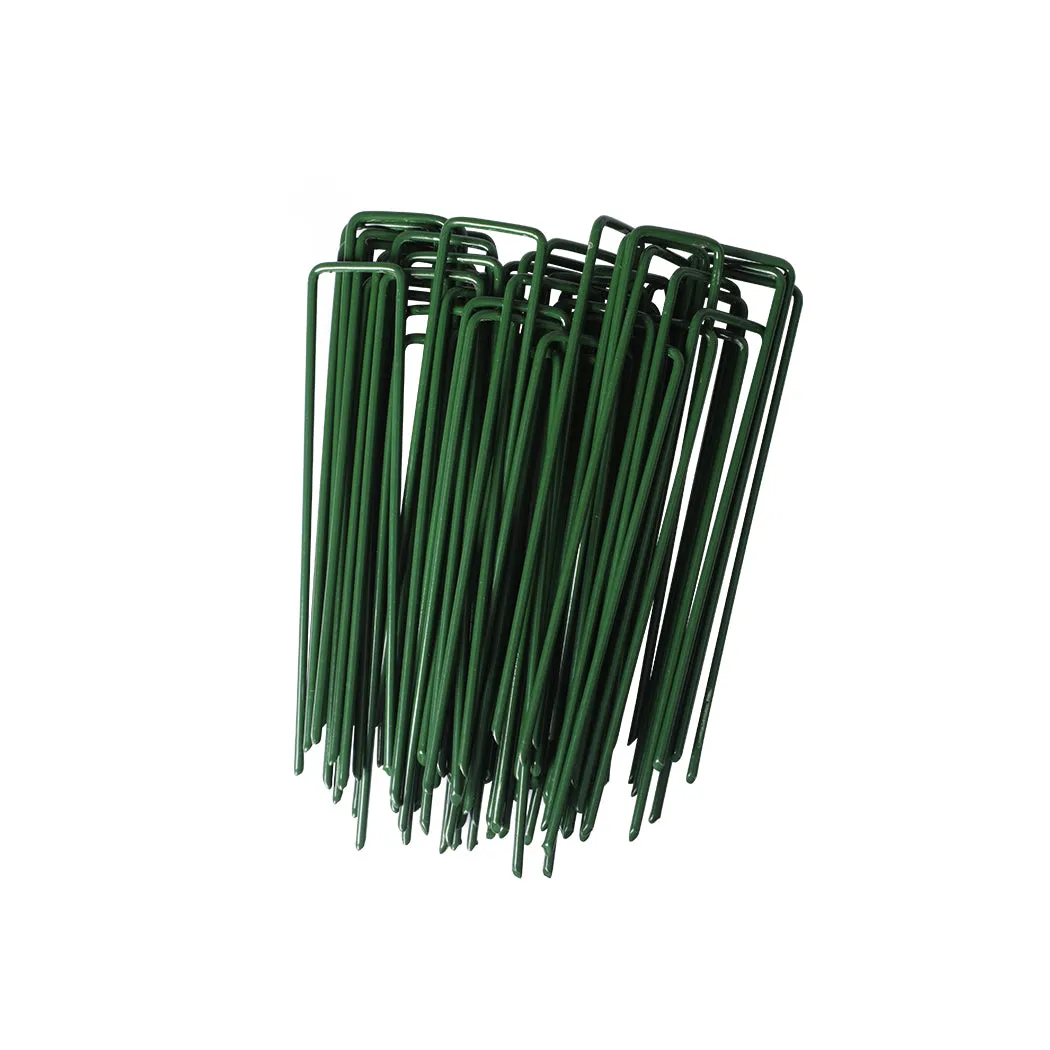 100pcs Synthetic Artificial Grass Turf Pins U Fastening Lawn Tent Pegs Weed Mat