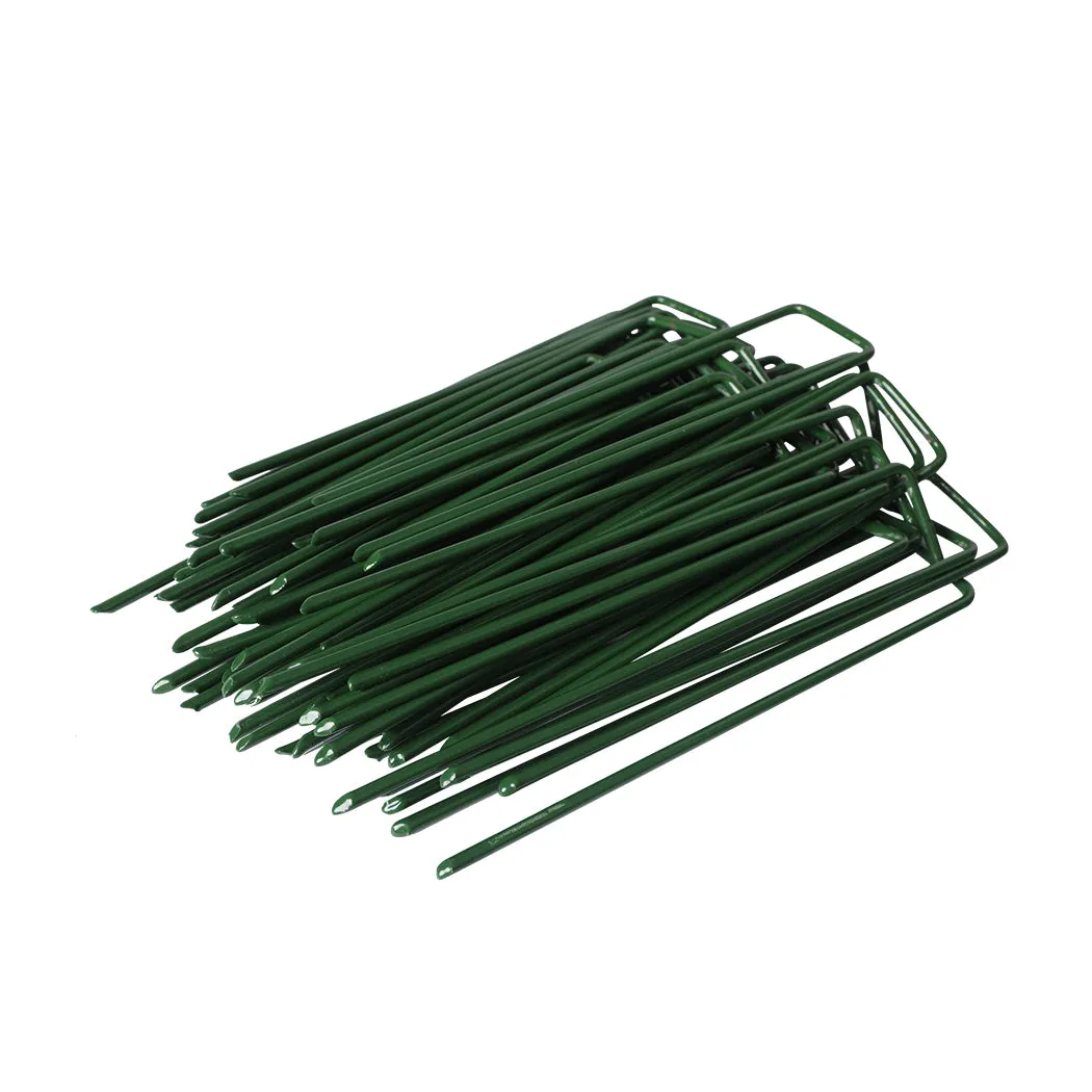 100pcs Synthetic Artificial Grass Turf Pins U Fastening Lawn Tent Pegs Weed Mat