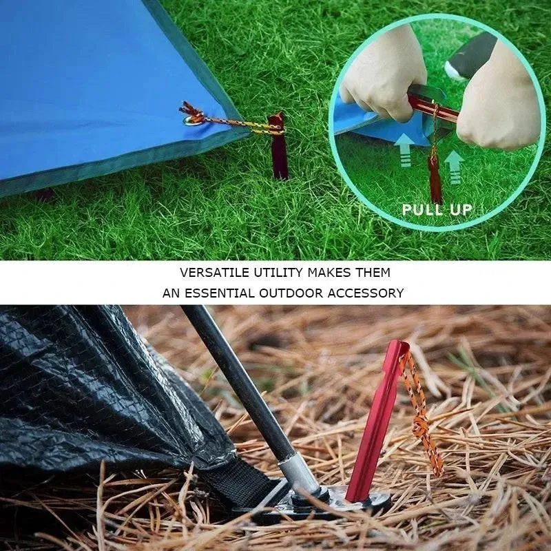 10Pcs/lot 18cm Aluminum Alloy Tent Takes Pegs Heavy Duty Travel Outdoor Camping Accessories Tarp Ultralight Nails Ground Peg