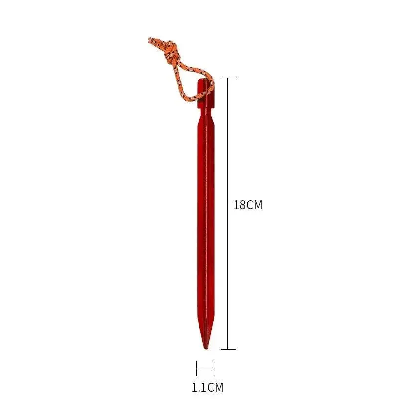 10Pcs/lot 18cm Aluminum Alloy Tent Takes Pegs Heavy Duty Travel Outdoor Camping Accessories Tarp Ultralight Nails Ground Peg