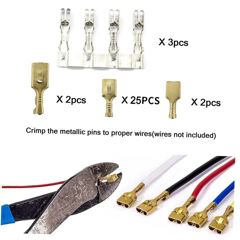 12-Slot Relay Box 6 Relays Slots 6 ATC/ATO Standard Fuses Holder Block with 6Pcs Relays, 6Pcs Fuses Universal for Automotive