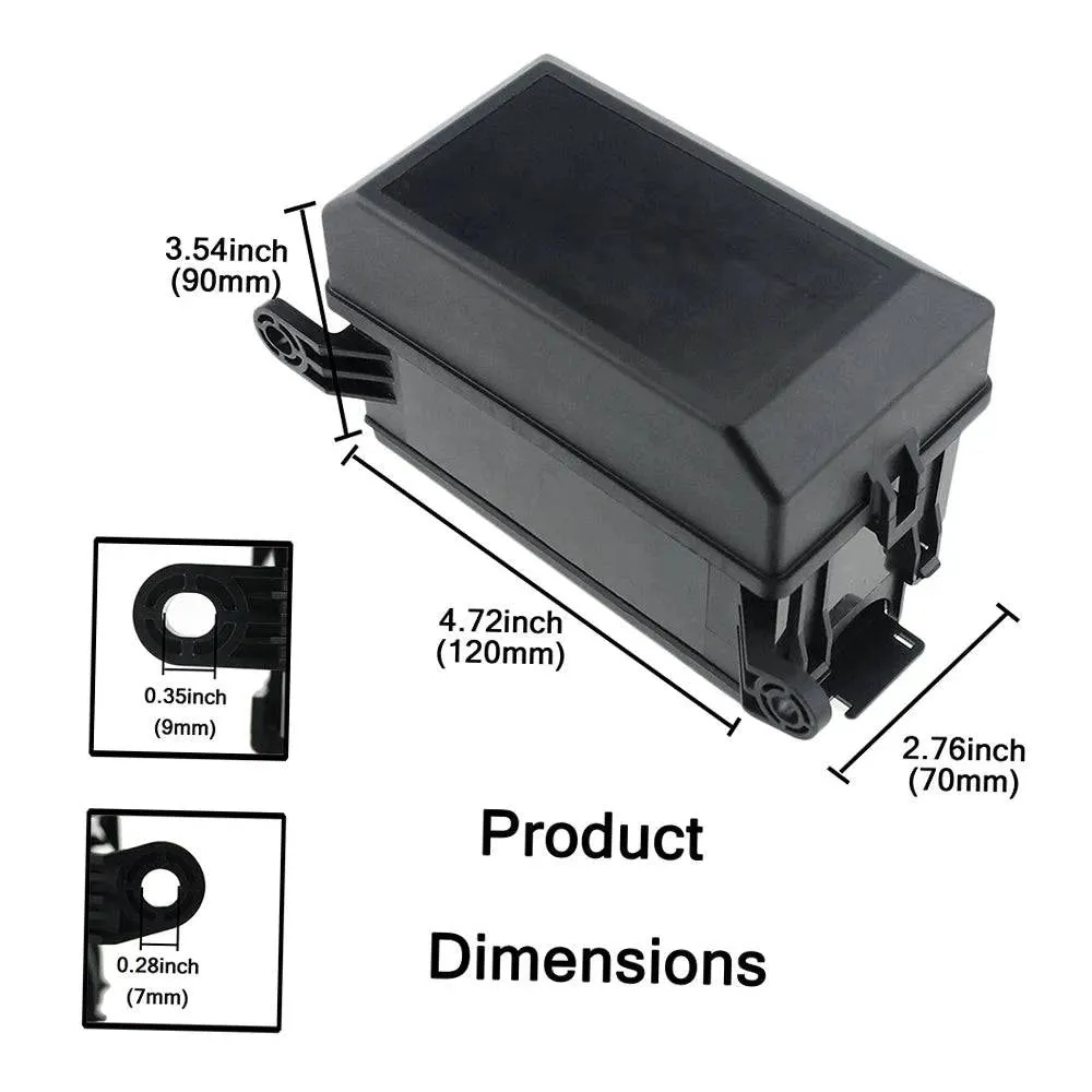 12-Slot Relay Box 6 Relays Slots 6 ATC/ATO Standard Fuses Holder Block with 6Pcs Relays, 6Pcs Fuses Universal for Automotive