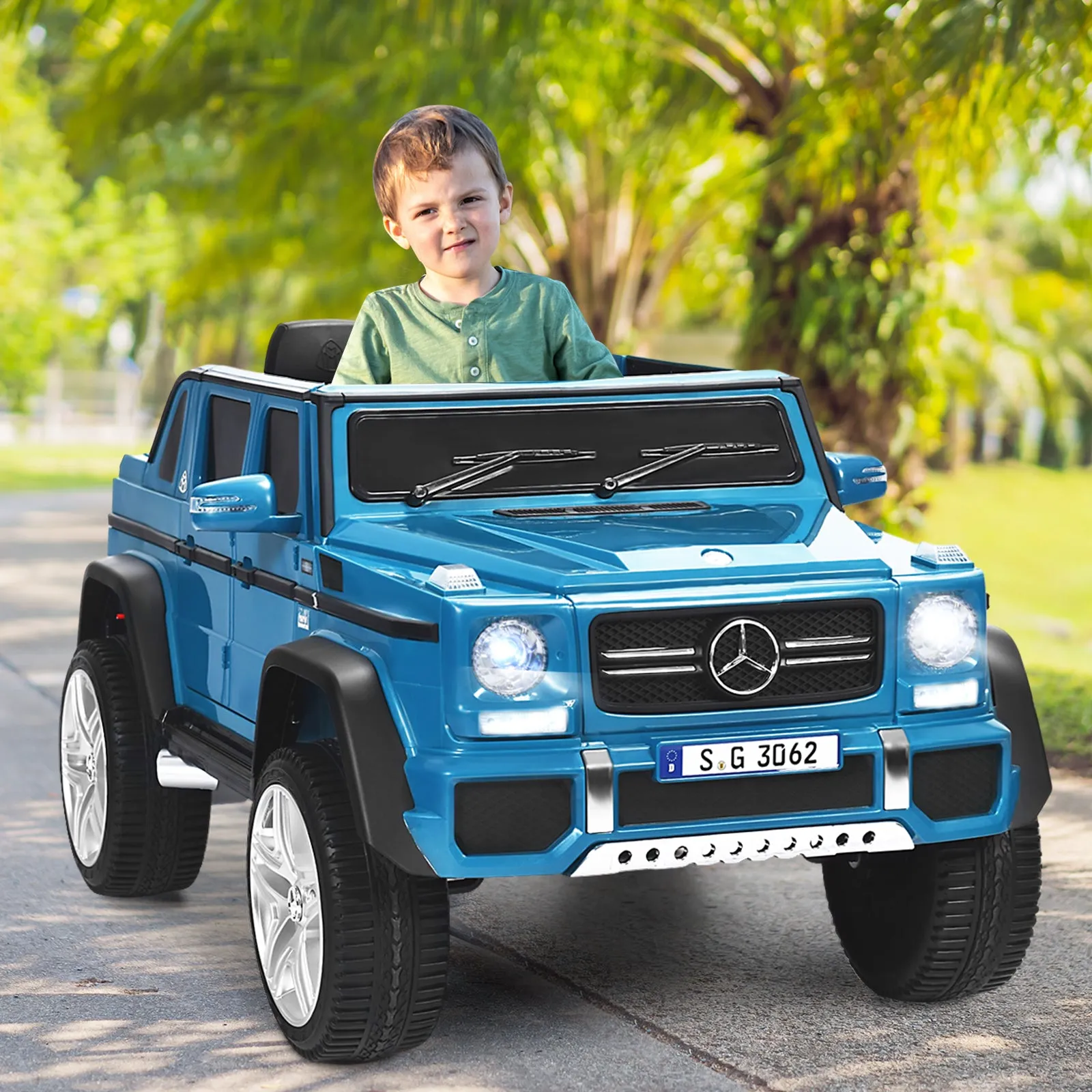 12V Electric Kids Ride On Car with 2 Motors and Remote Control-Navy