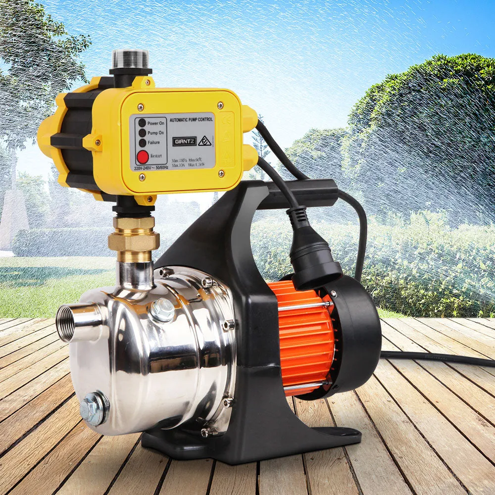 1500W High Pressure Garden Water Pump with Auto Controller - Yellow