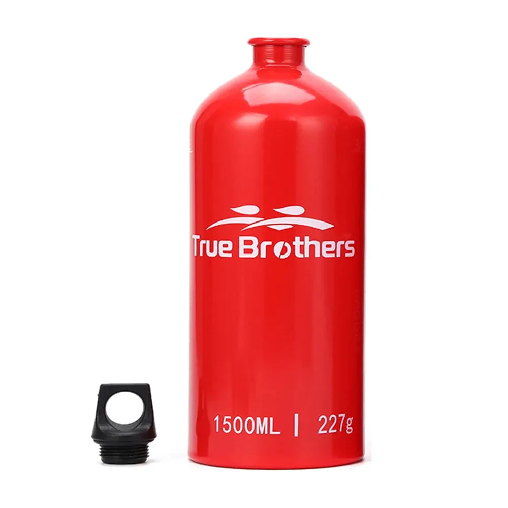 1.5L Aluminum Oil Fuel Bottle Alcohol Liquid Gas Oil Container for Camping Hiking Backpacking Picnic Backpacking Outdoor Cooking