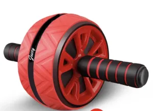 17-in-1 Ab Roller Kit with Bands, Mat, and Jump Rope for Core Workouts, Red