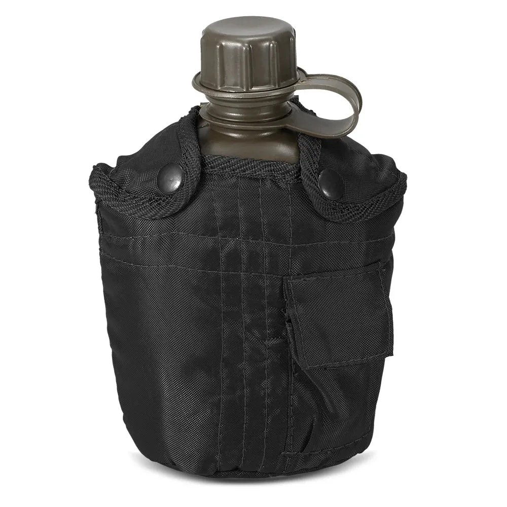 1L Outdoor Military Canteen Bottle Camping Hiking Backpacking Survival Water Bottle Kettle with Cover Canteen Kettle 2023