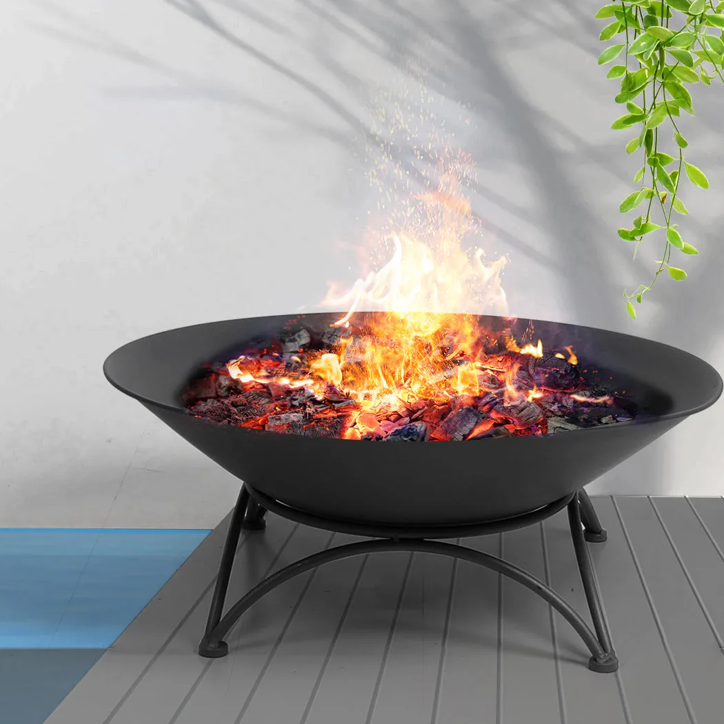 2 in 1 Steel Outdoor Patio Fire Pit Bowl Garden Fireplace Heater 70