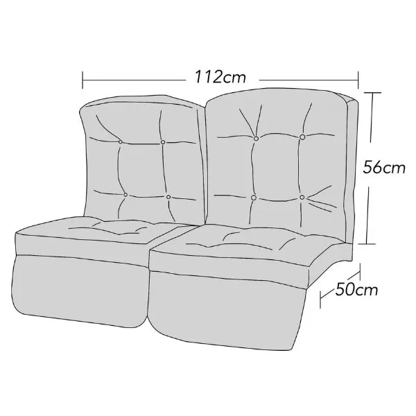 2 Seater Swing Tufted Seat Cushion