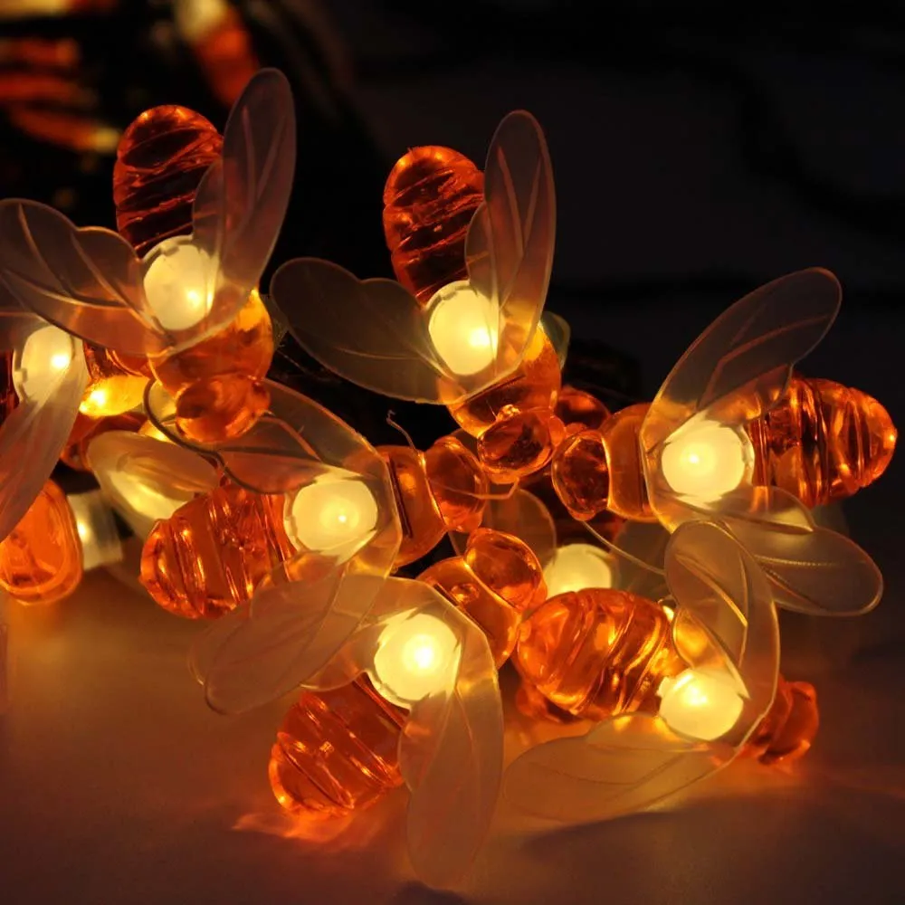 20 LED Solar Bee Fairy String Light