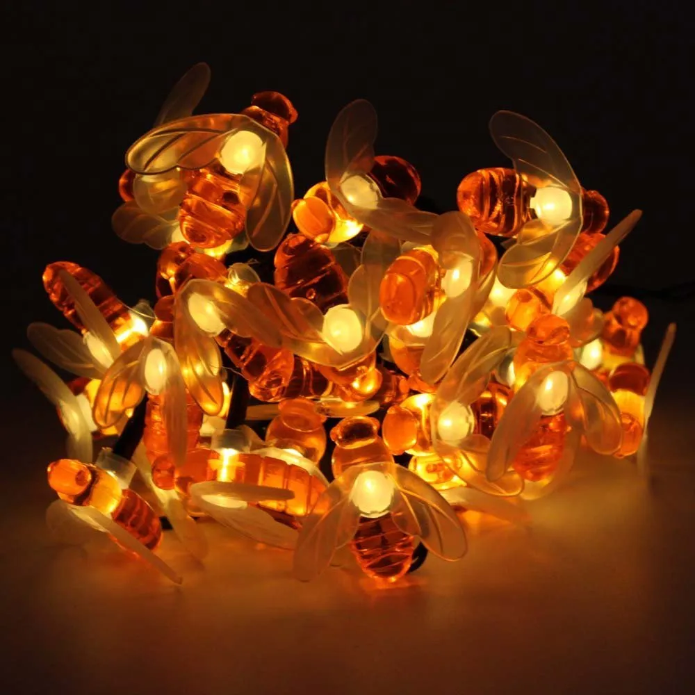 20 LED Solar Bee Fairy String Light