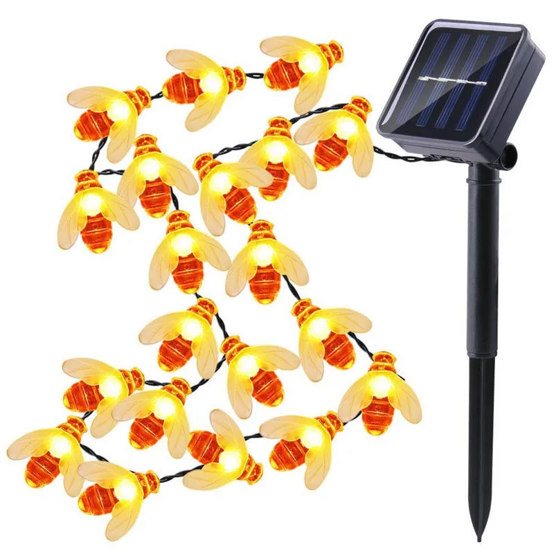 20 LED Solar Bee Fairy String Light