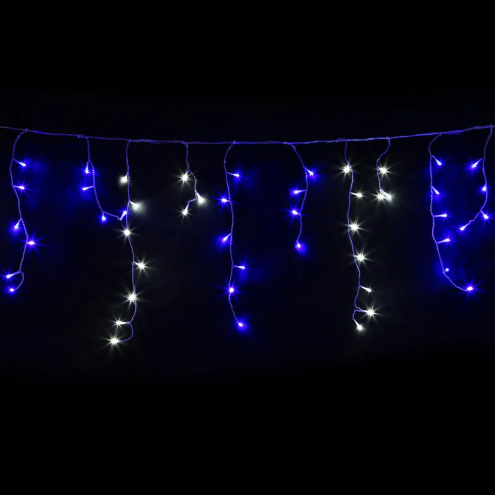 20M Christmas Lights Icicle Light 800 LED - Blue White