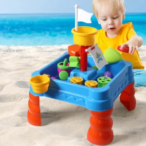 21-Piece Kids Sand Water Activity Play Table Child Fun Outdoor Sandpit Toys Set