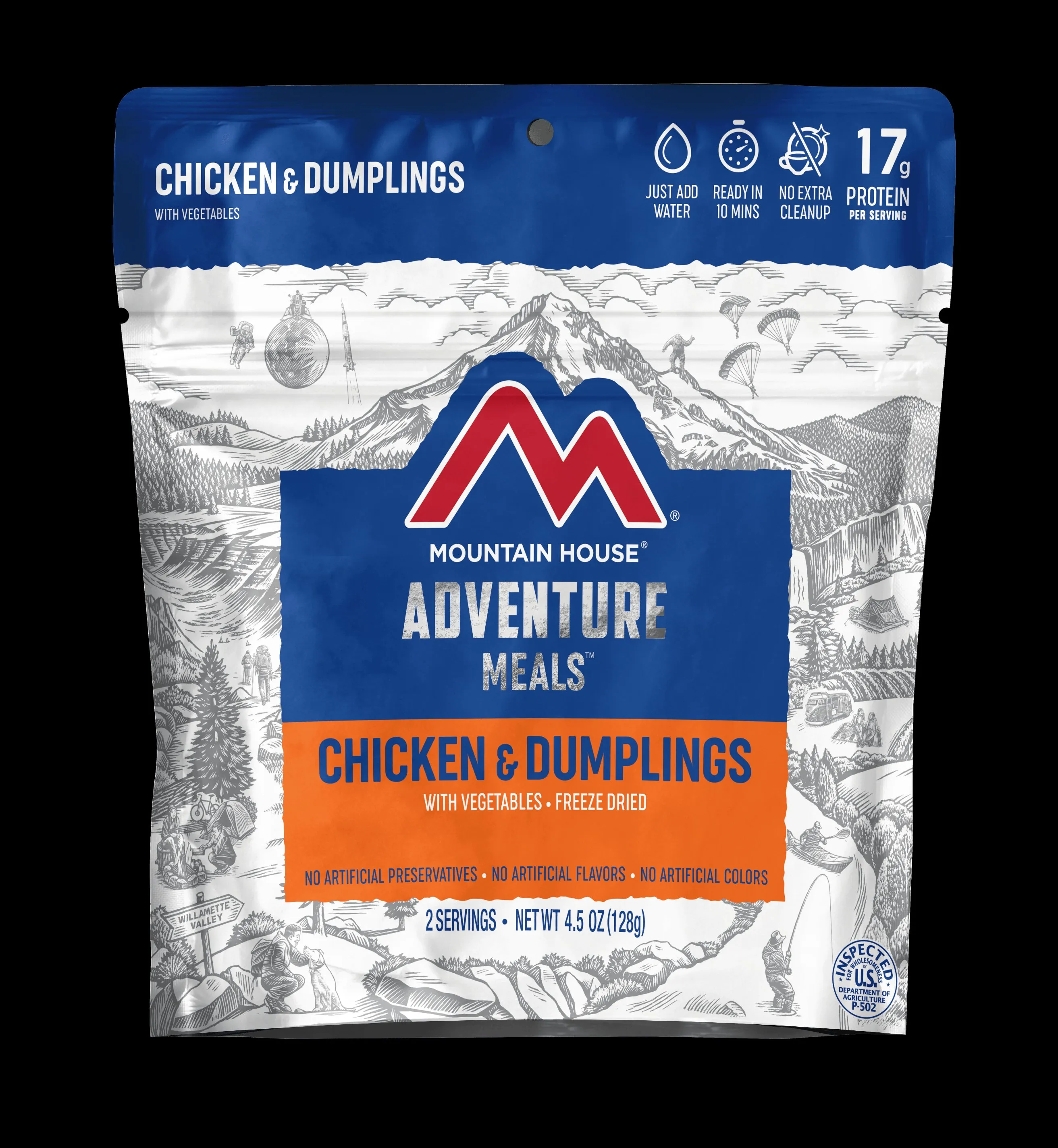 290048 4 Oz Chicken & Dumplings Freeze Dried Backpacking & Camping Food