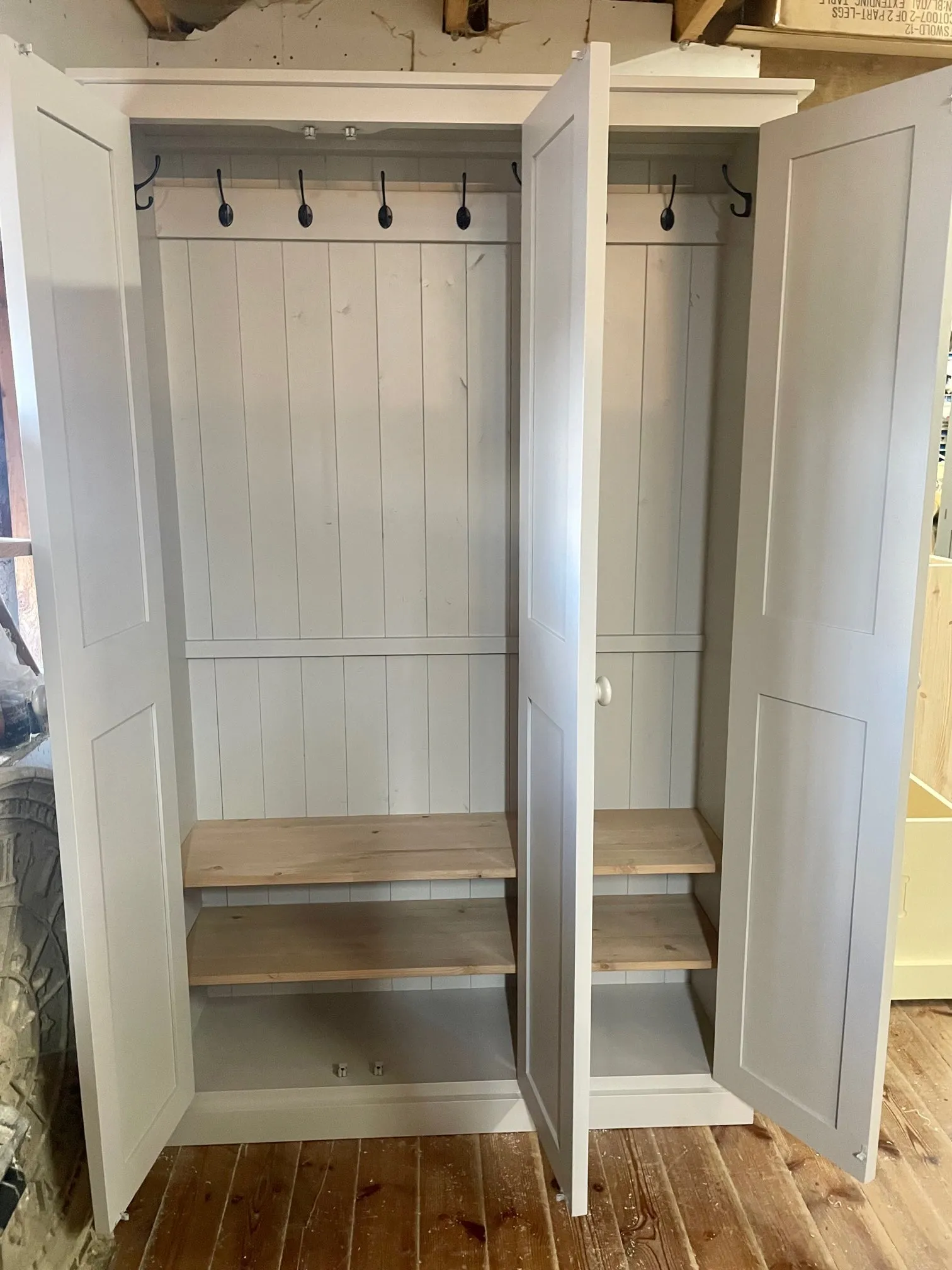 **3 Door Hall, Utility Room, Cloak Room Coat & Shoe Storage Cupboard (35 cm deep) OPTION 2