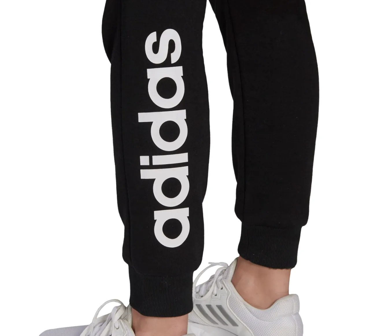 3 x Womens Adidas Essentials French Terry Logo Pants Black/White Trackies