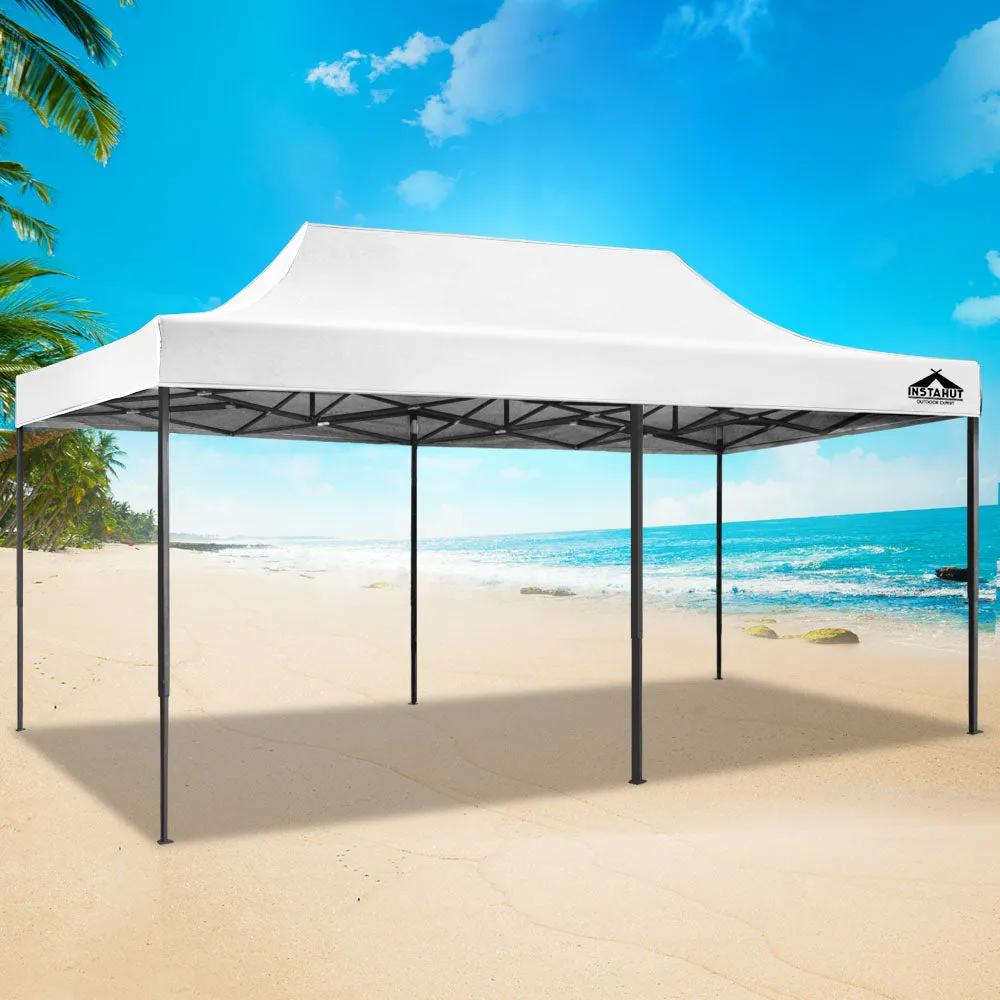 3x6m Pop Up Gazebo Marquee Outdoor Tent Folding Wedding No Wall White