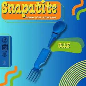 4-IN-1 Nylon Snapatite  Utensil Set  (Blue- Single )