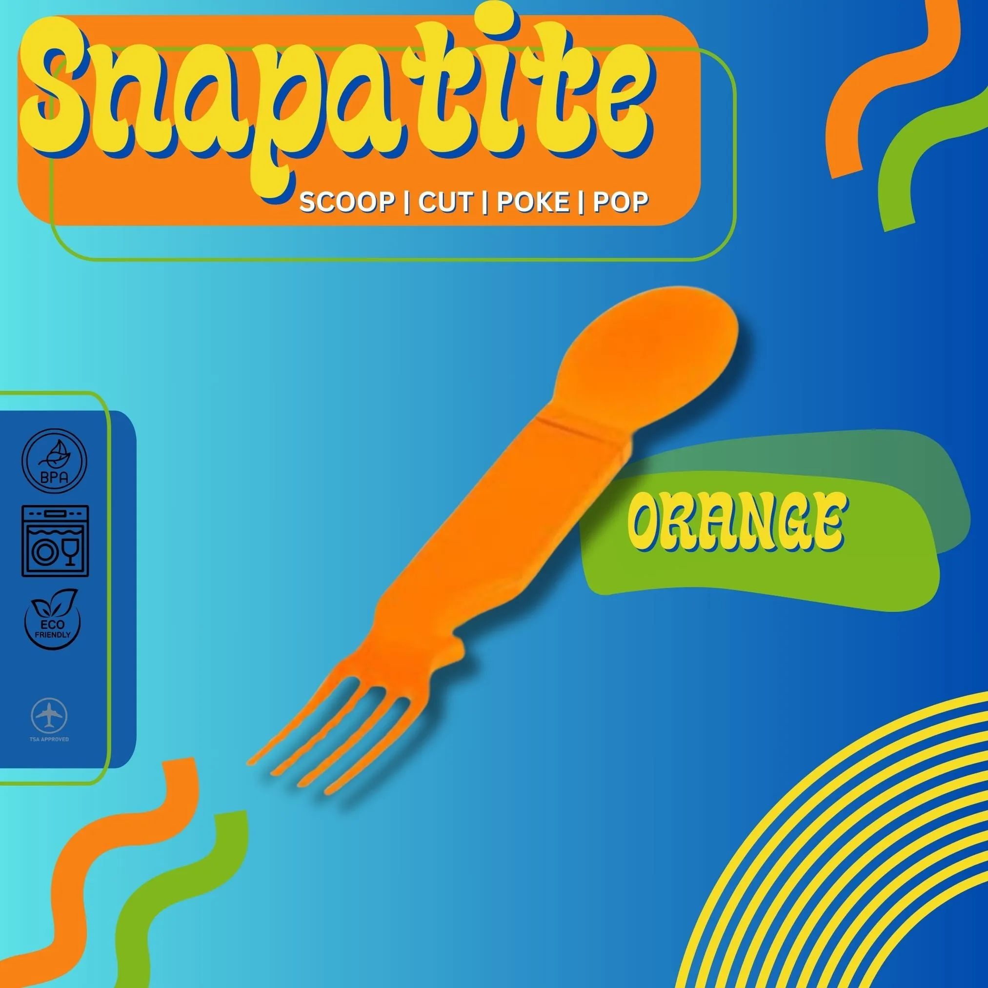 4-IN-1 Nylon Snapatite  Utensil Set (Orange - Single)