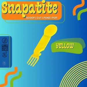 4-IN-1 Nylon Snapatite  Utensil Set (Yellow - Single)