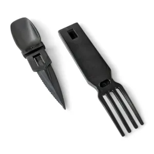 4-in-1 Snapatite  Utensil Set - Spoon, Knife, Fork, Bottle Opener (Black)