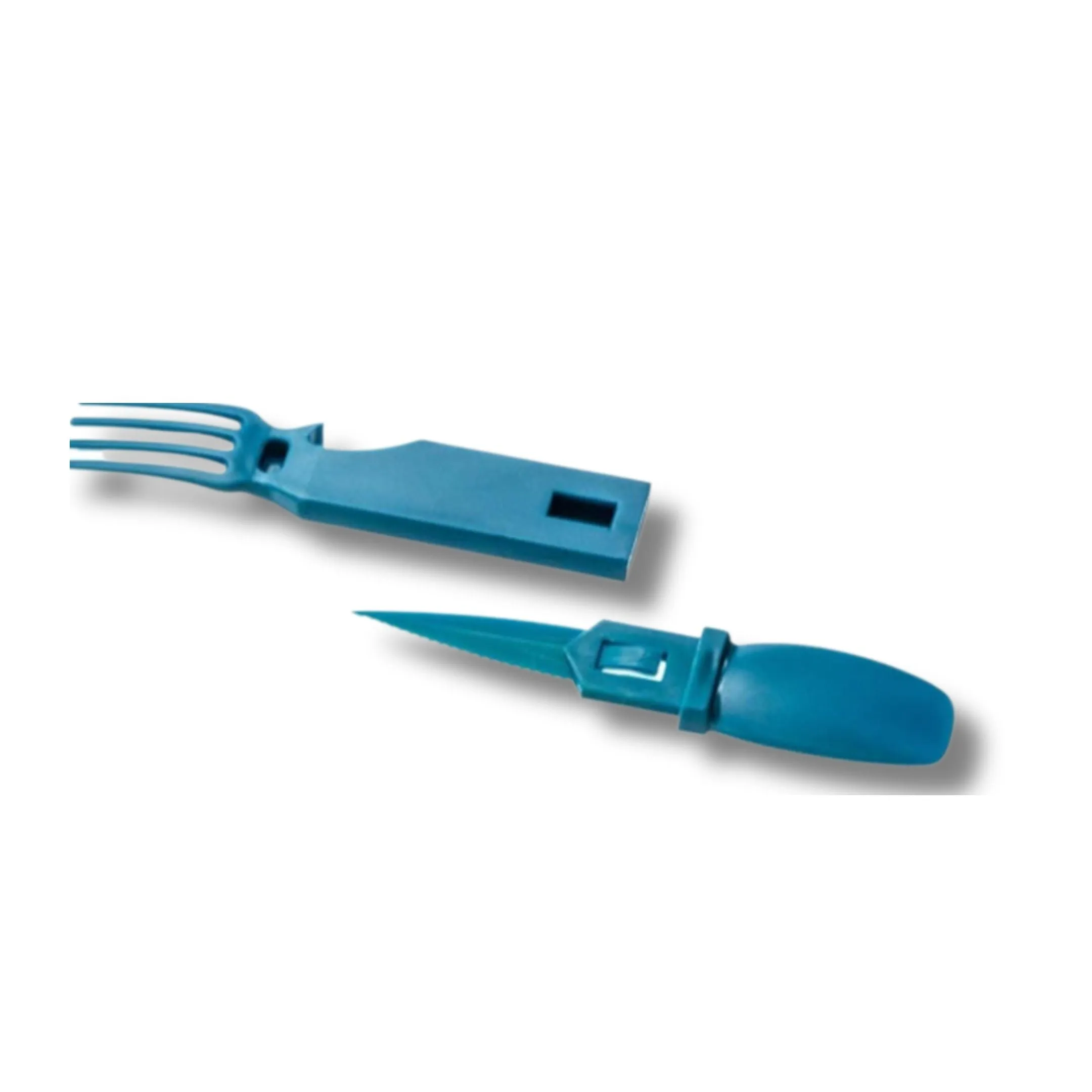 4-in-1 Snapatite  Utensil Set - Spoon, Knife, Fork, Bottle Opener (Blue)