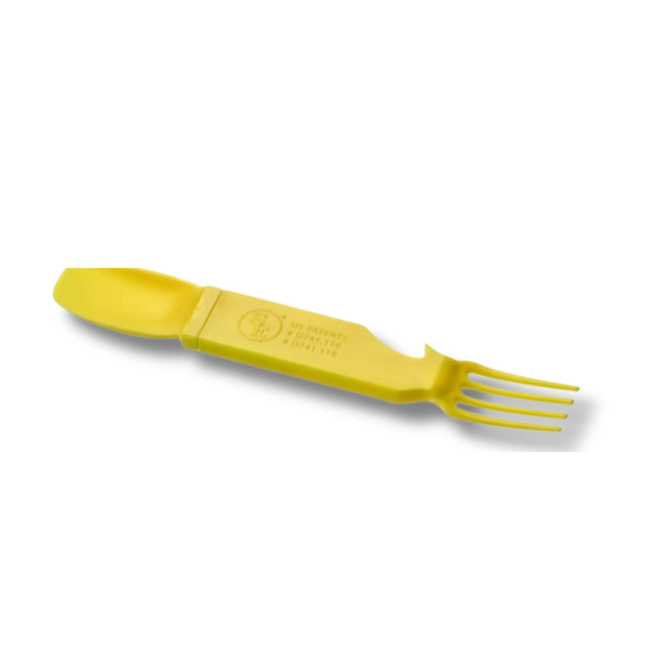 4-in-1 Snapatite  Utensil Set - Spoon, Knife, Fork, Bottle Opener (Yellow)