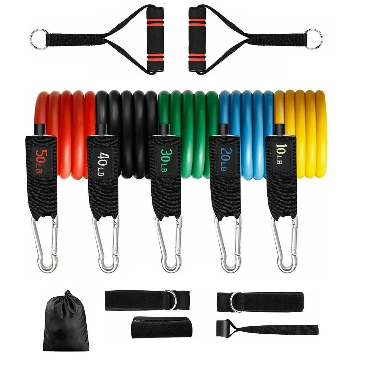 5 Sets X 13Pc Yoga Resistance Band Home Workout Set With Handles