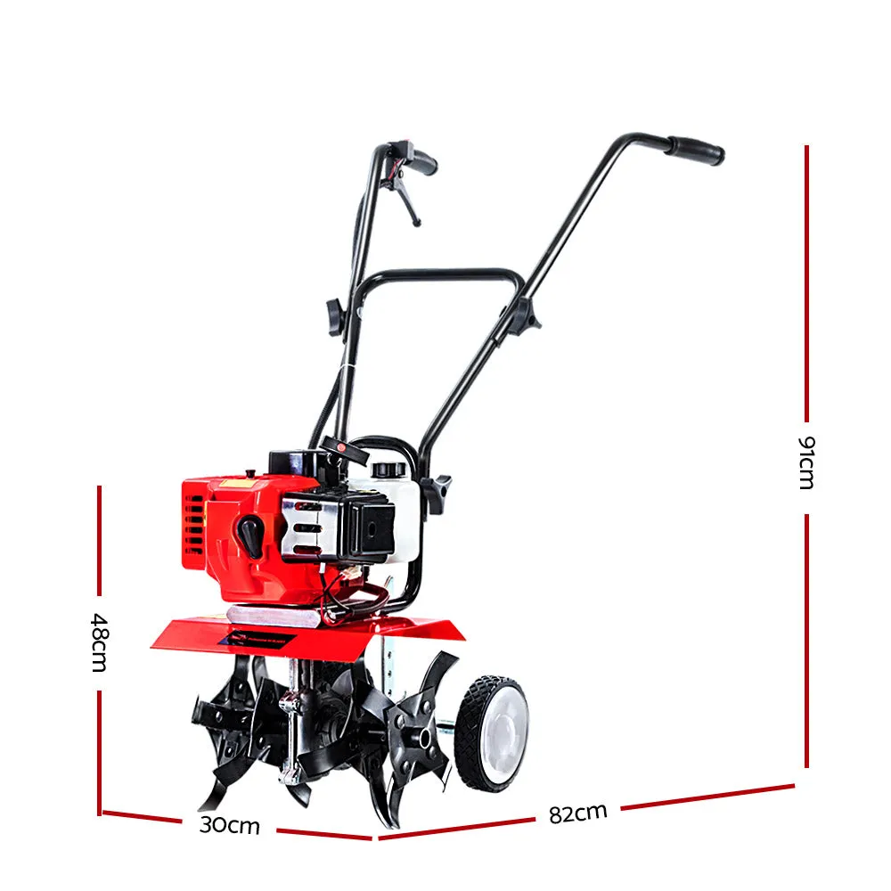 72CC Garden Cultivator Tiller Petrol Rotary Hoe 16 Tines Rototiller Garden Tool