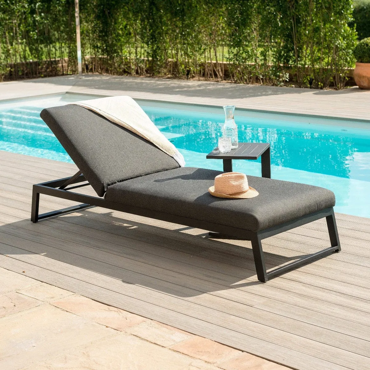 Allure Sunlounger / Charcoal