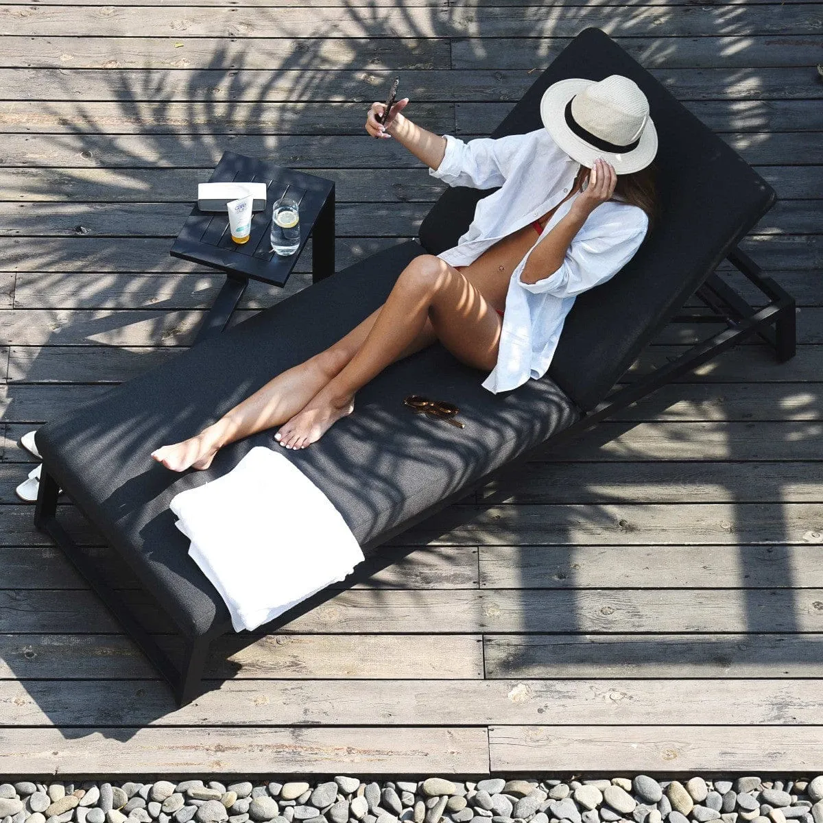 Allure Sunlounger / Charcoal