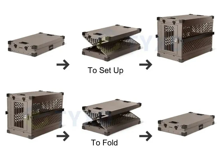 Aluminium ‘Show & Groom’ Dog Trolley portable collapsible Auberon Dog Crate