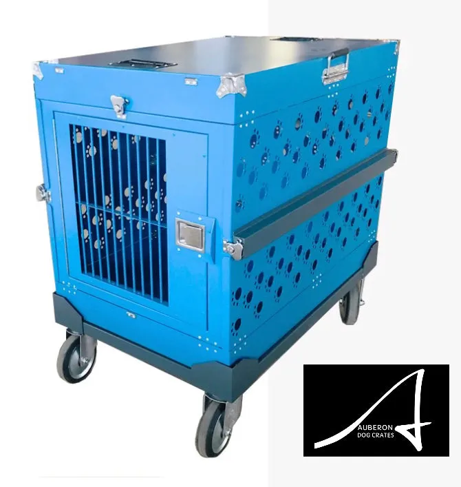 Aluminium ‘Show & Groom’ Dog Trolley portable collapsible Auberon Dog Crate