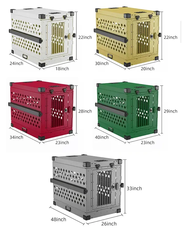 Aluminium ‘Show & Groom’ Dog Trolley portable collapsible Auberon Dog Crate