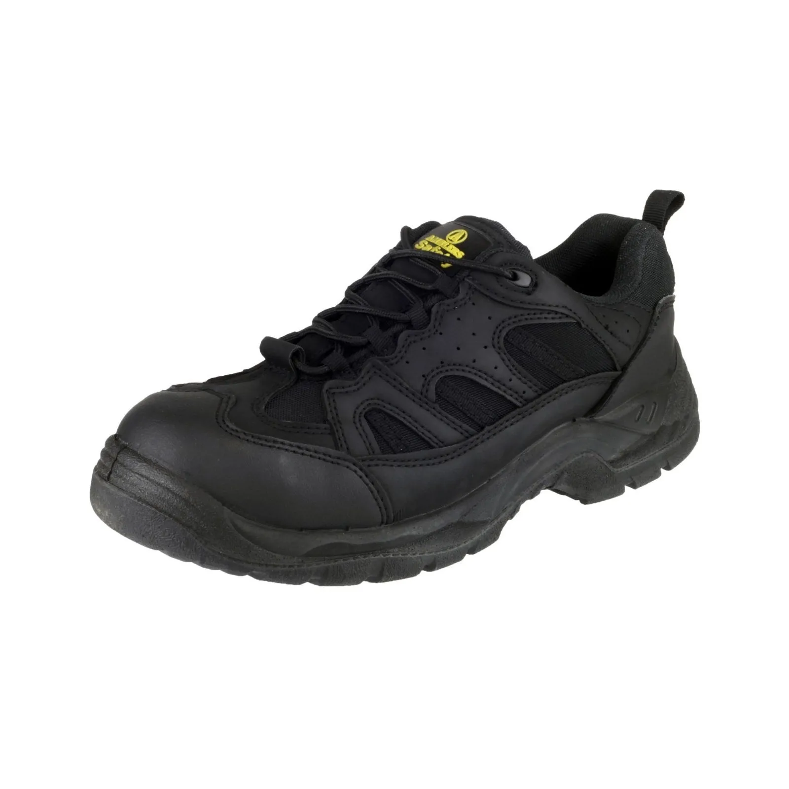 Amblers Steel Unisex FS214 Black Safety Trainer / Mens Womens Shoes