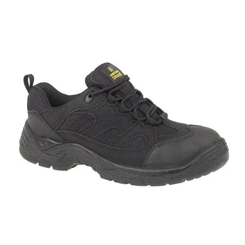 Amblers Steel Unisex FS214 Black Safety Trainer / Mens Womens Shoes