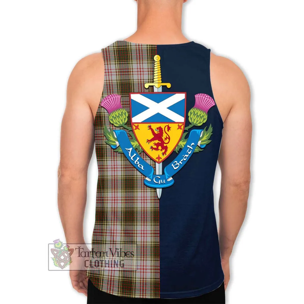 Anderson Dress Tartan Men's Tank Top Alba with Scottish Lion Royal Arm Half Style