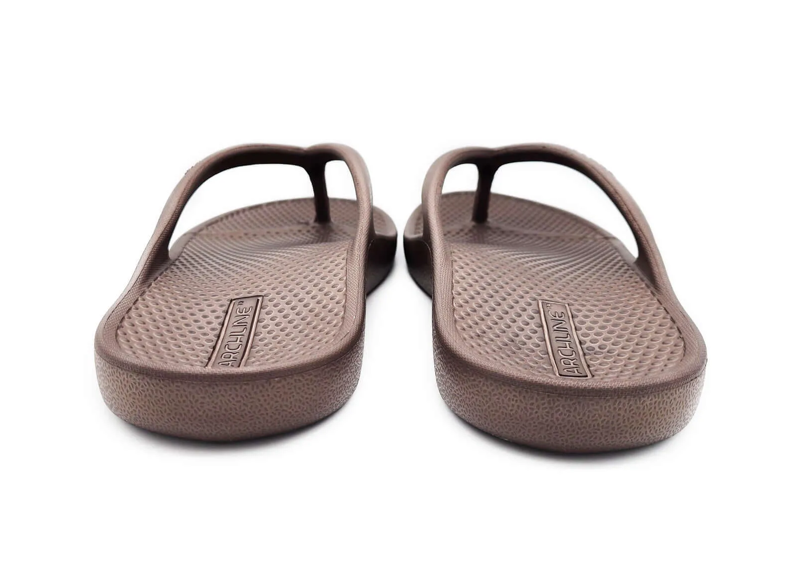 Archline Orthotic Foam Thongs Arch Support Flip Flops Orthopedic Rebound - Brown