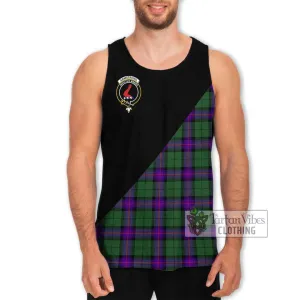 Armstrong Modern Tartan Men's Tank Top with Family Crest and Military Logo Style