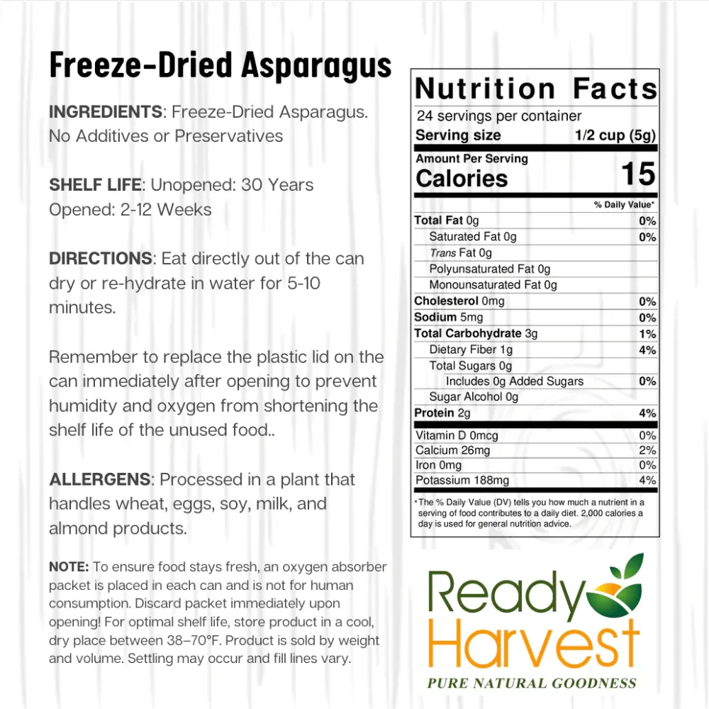 Asparagus Freeze Dried-Diced