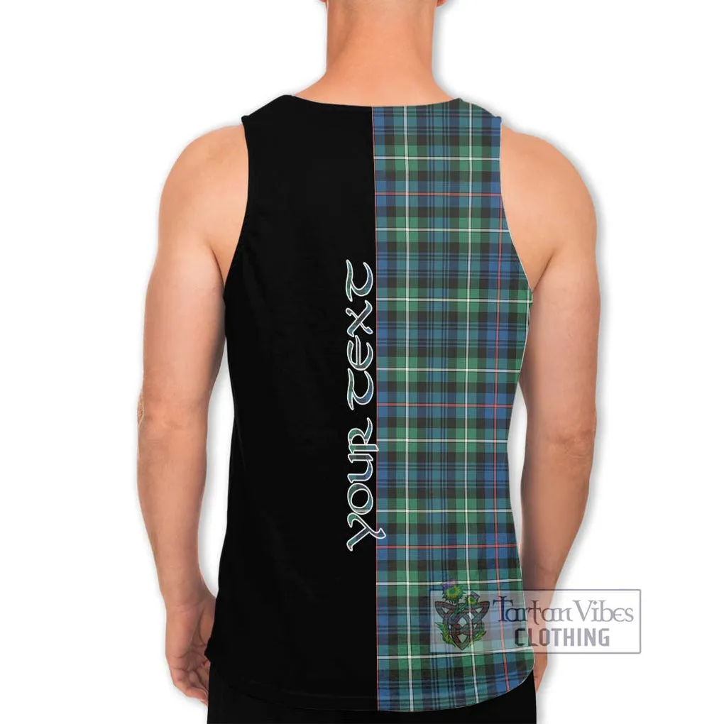 Baillie Ancient Tartan Men's Tank Top with Family Crest and Half Of Me Style