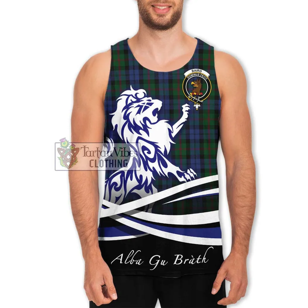 Baird Tartan Men's Tank Top with Alba Gu Brath Regal Lion Emblem