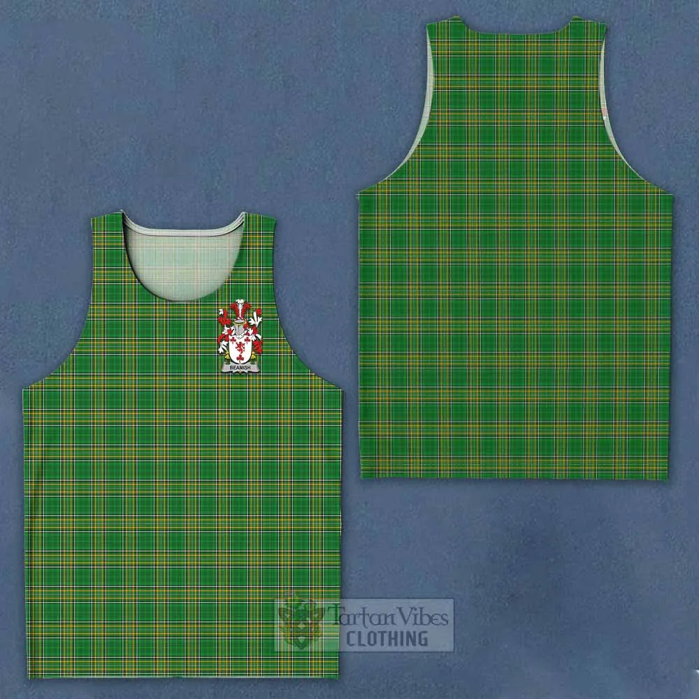 Beamish Irish Clan Tartan Men's Tank Top with Coat of Arms