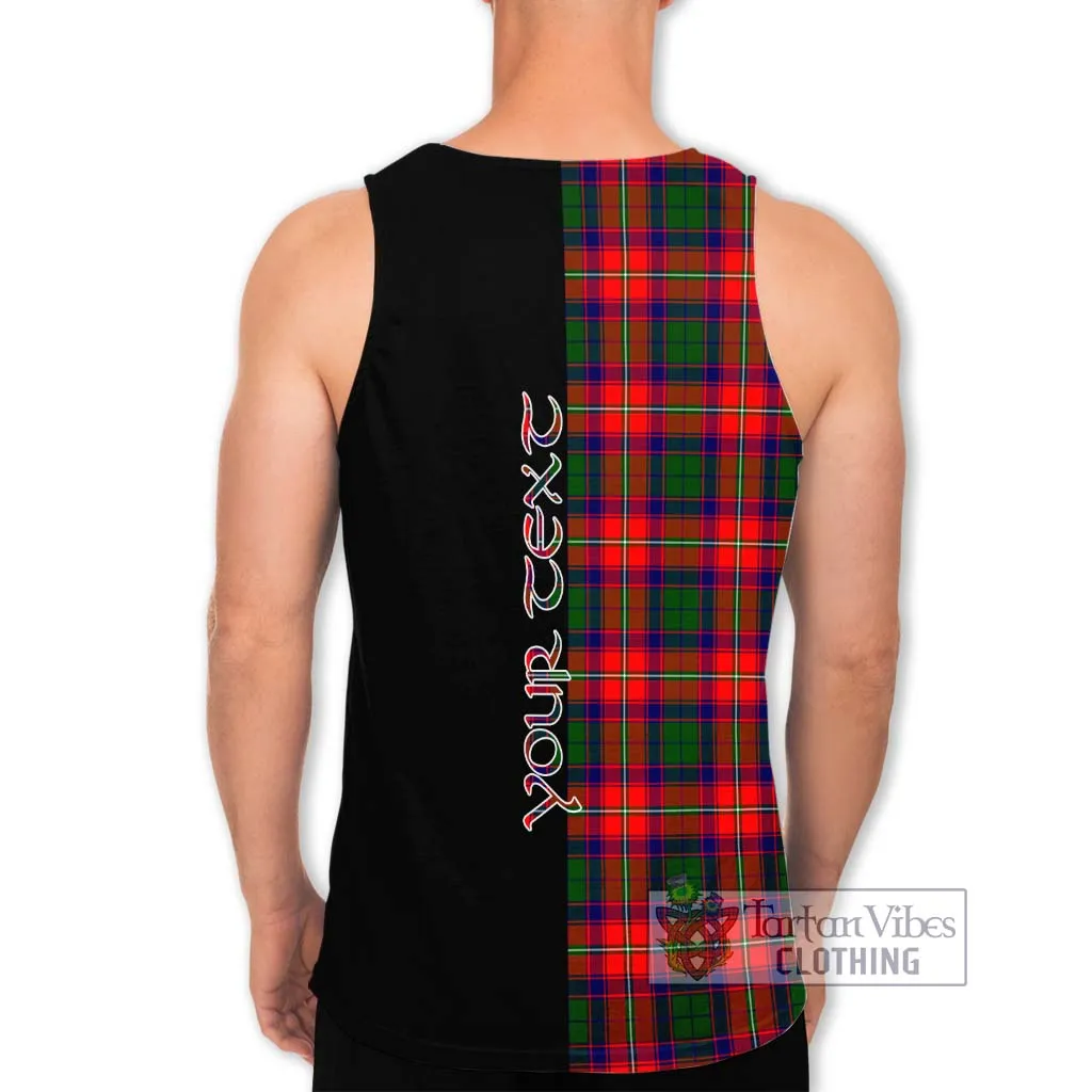 Belshes Tartan Men's Tank Top with Family Crest and Half Of Me Style