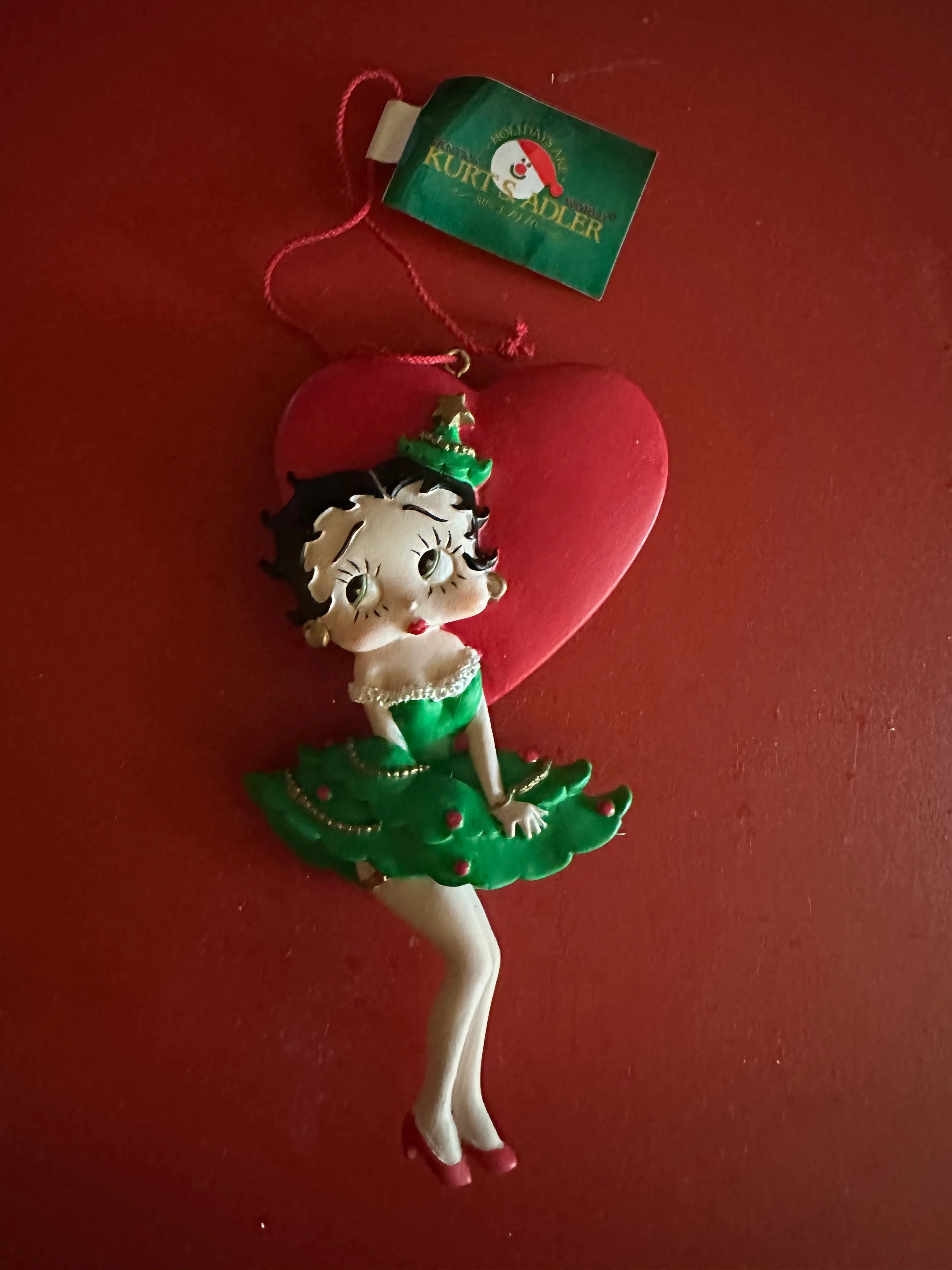 Betty Holiday Heart Ornament                                                                         Retired