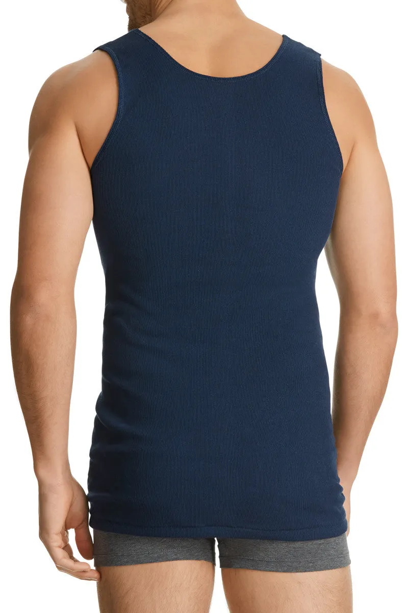 Bonds Mens 2Pk Chesty Cotton Singlets - Navy