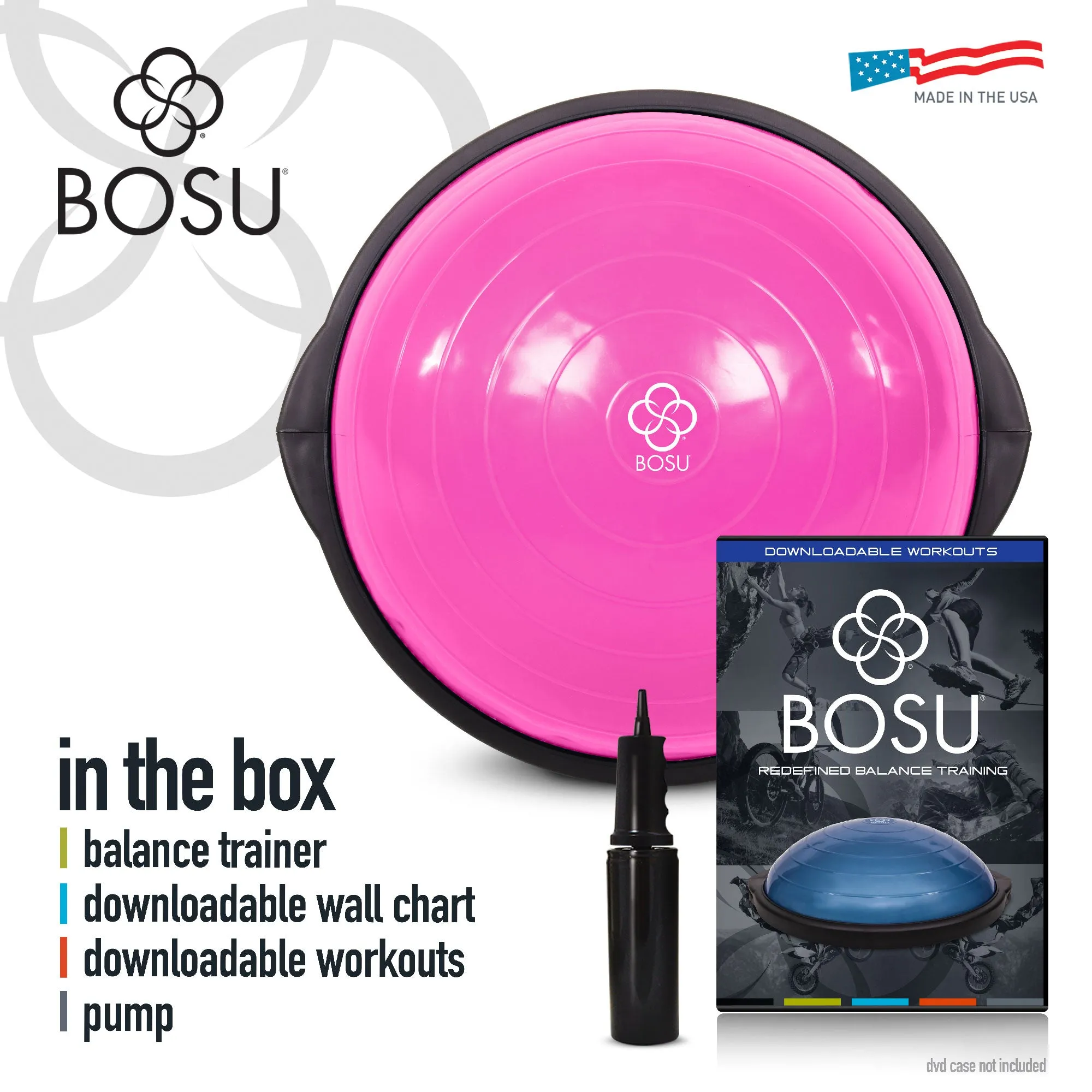 BOSU Sport Travel Size Balance Trainer 20 Inch Stability Ball Balance Board